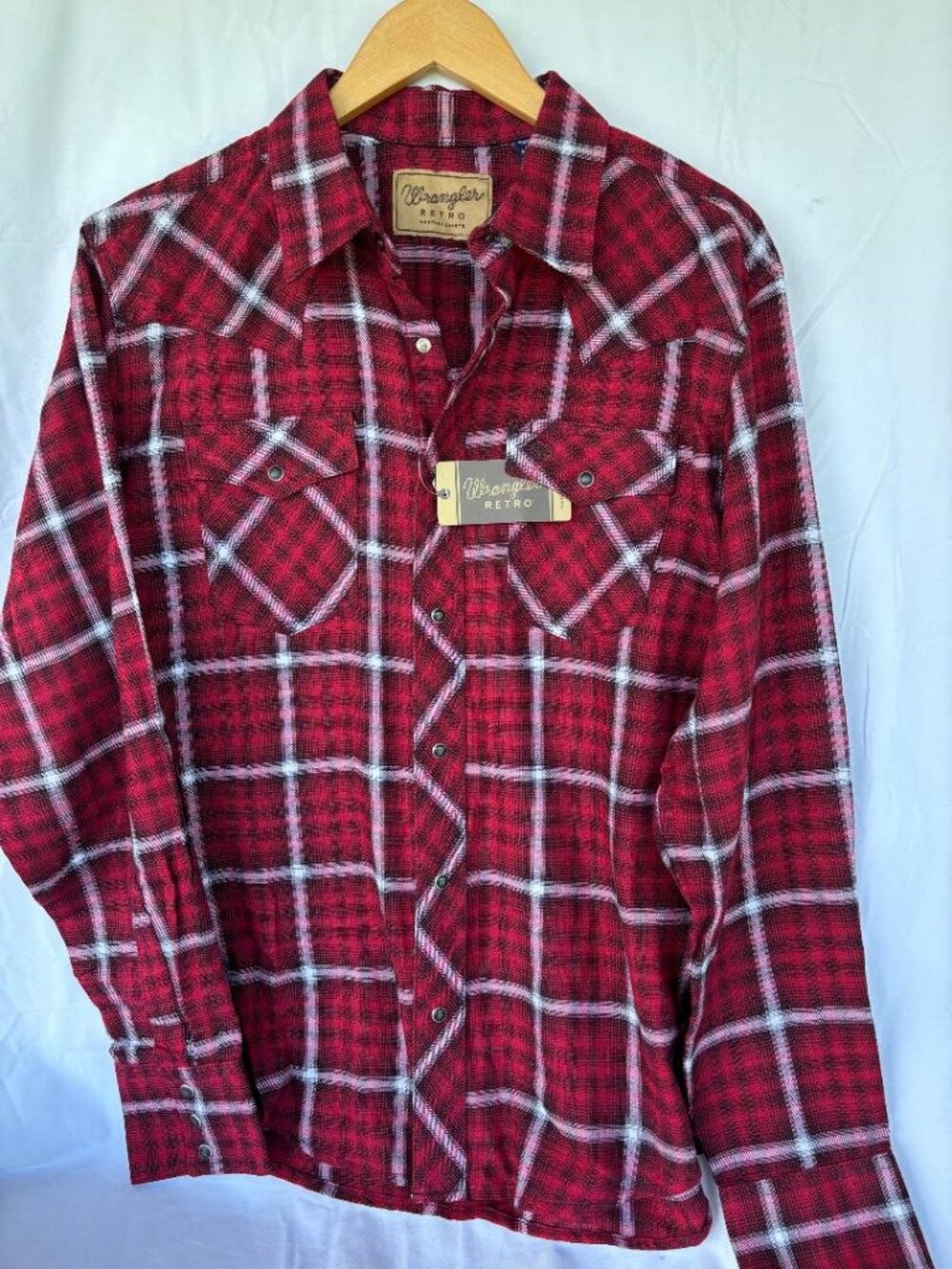 Men's Wrangler Retro Western Shirt  Size Large  Pearl snap closure  NWOT